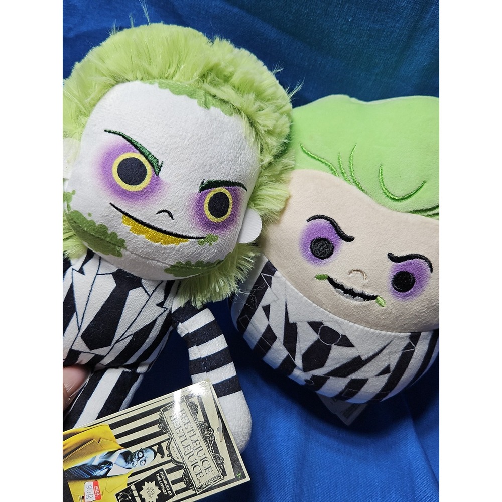 Squishmallows Beetlejuice & 10" Plush Doll Bio-Exercist Embroidered Halloween